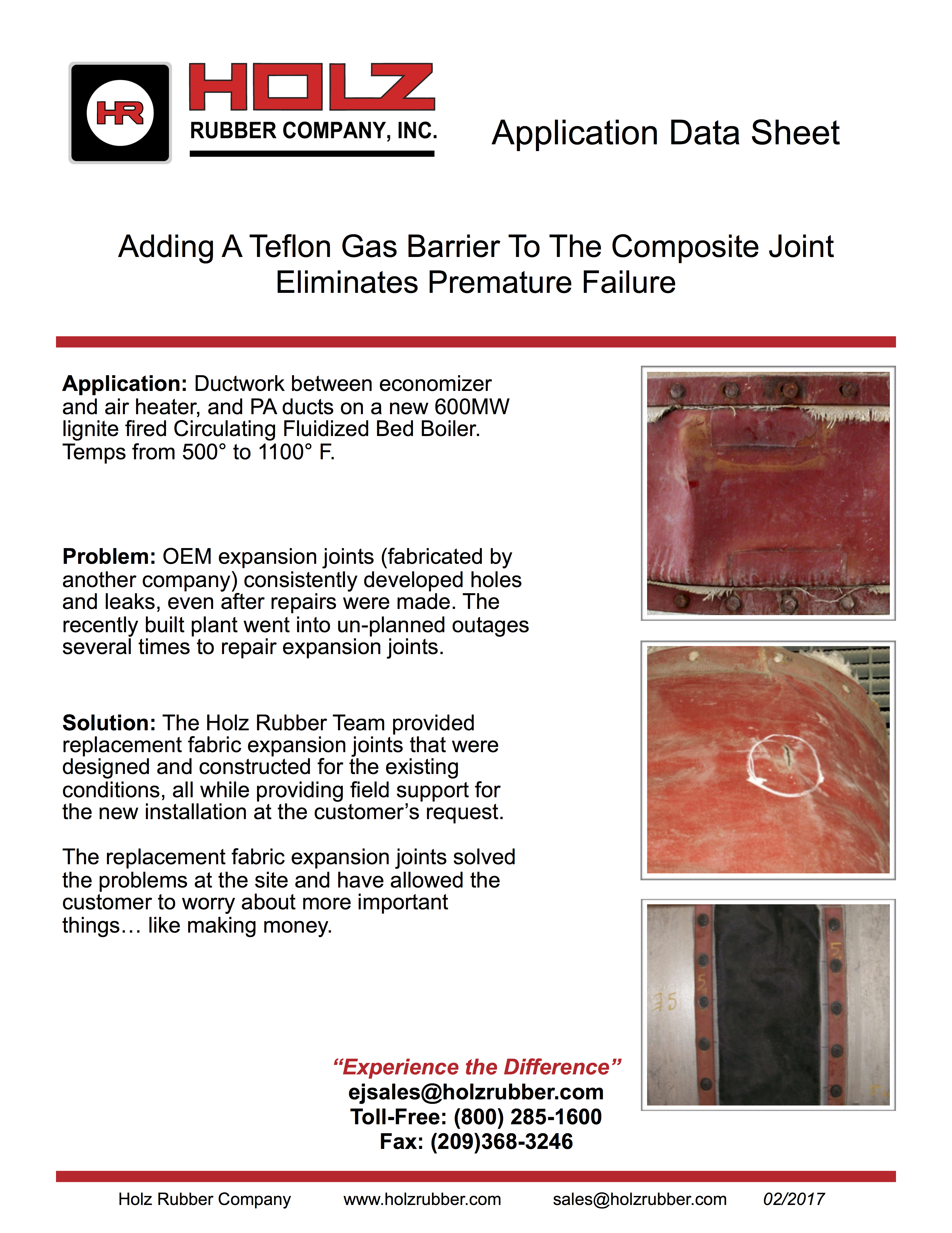 Adding A Teflon Gas Barrier To The Composite Joint Eliminates Premature Failure