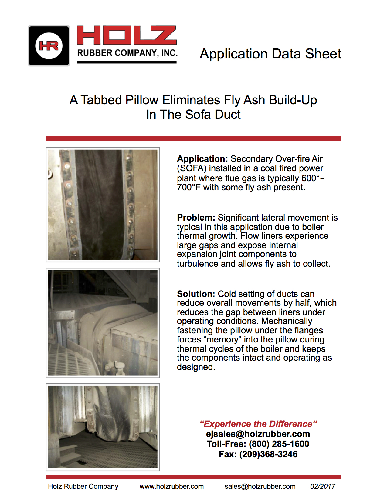 A Tabbed Pillow Eliminates Fly Ash Build-Up In The Sofa Duct